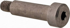 Made in USA - 1/4" Shoulder Diam x 3/4" Shoulder Length, #10-32 UNF, Hex Socket Precision Shoulder Screw - 416 Stainless Steel, Uncoated, 3/16" Head Height x 3/8" Head Diam - Benchmark Tooling
