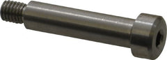 Made in USA - 1/4" Shoulder Diam x 1" Shoulder Length, #10-32 UNF, Hex Socket Precision Shoulder Screw - 416 Stainless Steel, Uncoated, 3/16" Head Height x 3/8" Head Diam - Benchmark Tooling