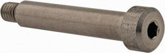 Made in USA - 1/4" Shoulder Diam x 1-1/4" Shoulder Length, #10-32 UNF, Hex Socket Precision Shoulder Screw - 416 Stainless Steel, Uncoated, 3/16" Head Height x 3/8" Head Diam - Benchmark Tooling
