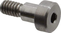 Made in USA - 5/16" Shoulder Diam x 5/16" Shoulder Length, 1/4-20 UNC, Hex Socket Precision Shoulder Screw - 416 Stainless Steel, Uncoated, 7/32" Head Height x 1/2" Head Diam - Benchmark Tooling