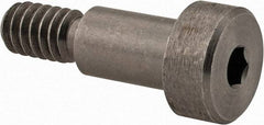 Made in USA - 5/16" Shoulder Diam x 1/2" Shoulder Length, 1/4-20 UNC, Hex Socket Precision Shoulder Screw - 416 Stainless Steel, Uncoated, 7/32" Head Height x 1/2" Head Diam - Benchmark Tooling