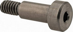 Made in USA - 5/16" Shoulder Diam x 5/8" Shoulder Length, 1/4-20 UNC, Hex Socket Precision Shoulder Screw - 416 Stainless Steel, Uncoated, 7/32" Head Height x 1/2" Head Diam - Benchmark Tooling