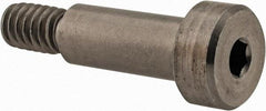 Made in USA - 5/16" Shoulder Diam x 3/4" Shoulder Length, 1/4-20 UNC, Hex Socket Precision Shoulder Screw - 416 Stainless Steel, Uncoated, 7/32" Head Height x 1/2" Head Diam - Benchmark Tooling