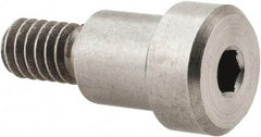 Made in USA - 3/8" Shoulder Diam x 3/8" Shoulder Length, 1/4-20 UNC, Hex Socket Precision Shoulder Screw - 416 Stainless Steel, Uncoated, 7/32" Head Height x 1/2" Head Diam - Benchmark Tooling