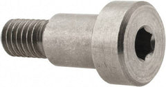 Made in USA - 1/2" Shoulder Diam x 5/8" Shoulder Length, 3/8-16 UNC, Hex Socket Precision Shoulder Screw - 416 Stainless Steel, Uncoated, 5/16" Head Height x 3/4" Head Diam - Benchmark Tooling