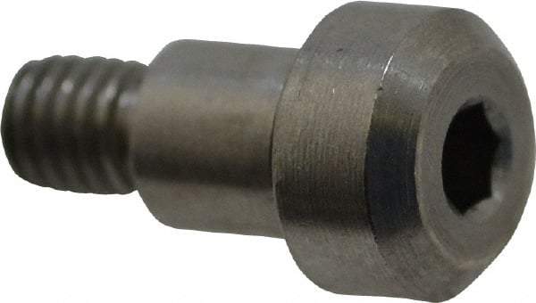 Made in USA - 4mm Shoulder Diam x 4mm Shoulder Length, M3x0.5 Metric Coarse, Hex Socket Shoulder Screw - 303, 18-8 Stainless Steel, Uncoated, 3mm Head Height x 6mm Head Diam - Benchmark Tooling