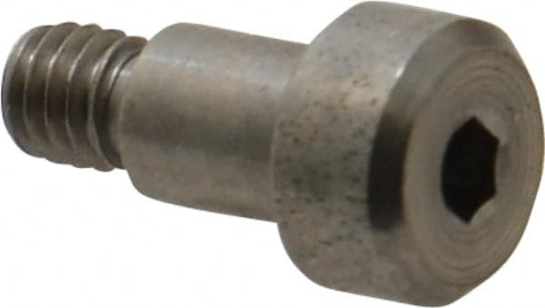 Made in USA - 5mm Shoulder Diam x 6mm Shoulder Length, M4x0.7 Metric Coarse, Hex Socket Shoulder Screw - 303, 18-8 Stainless Steel, Uncoated, 4mm Head Height x 8mm Head Diam - Benchmark Tooling