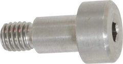 Made in USA - 6mm Shoulder Diam x 8mm Shoulder Length, M5x0.8 Metric Coarse, Hex Socket Shoulder Screw - 303, 18-8 Stainless Steel, Uncoated, 5mm Head Height x 10mm Head Diam - Benchmark Tooling