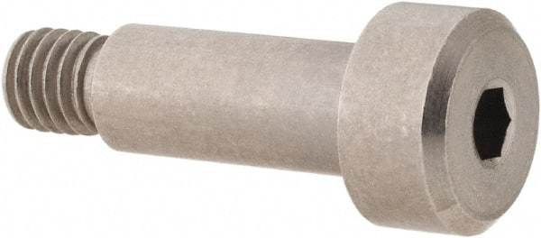 Made in USA - 6mm Shoulder Diam x 14mm Shoulder Length, M5x0.8 Metric Coarse, Hex Socket Shoulder Screw - 303, 18-8 Stainless Steel, Uncoated, 5mm Head Height x 10mm Head Diam - Benchmark Tooling