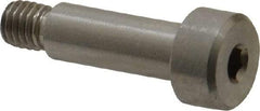 Made in USA - 6mm Shoulder Diam x 16mm Shoulder Length, M5x0.8 Metric Coarse, Hex Socket Shoulder Screw - 303, 18-8 Stainless Steel, Uncoated, 5mm Head Height x 10mm Head Diam - Benchmark Tooling