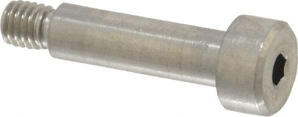 Made in USA - 6mm Shoulder Diam x 20mm Shoulder Length, M5x0.8 Metric Coarse, Hex Socket Shoulder Screw - 303, 18-8 Stainless Steel, Uncoated, 5mm Head Height x 10mm Head Diam - Benchmark Tooling