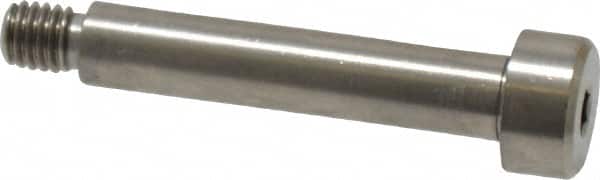 Made in USA - 6mm Shoulder Diam x 30mm Shoulder Length, M5x0.8 Metric Coarse, Hex Socket Shoulder Screw - 303, 18-8 Stainless Steel, Uncoated, 5mm Head Height x 10mm Head Diam - Benchmark Tooling