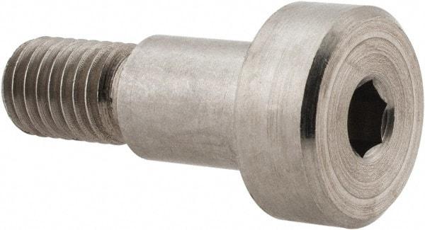 Made in USA - 12mm Shoulder Diam x 16mm Shoulder Length, M10x1.5 Metric Coarse, Hex Socket Shoulder Screw - 303, 18-8 Stainless Steel, Uncoated, 8mm Head Height x 20mm Head Diam - Benchmark Tooling