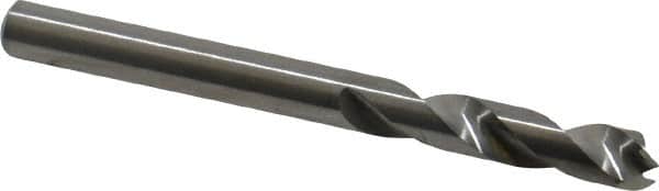 M.A. Ford - 3/16" Spiral Flute Solid Carbide Screw Machine Drill Bit - Bright Finish, Right Hand Cut, 15/16" Flute Length, 2-3/16" OAL, Standard Point, Straight Shank - Benchmark Tooling