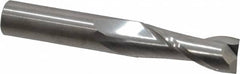 M.A. Ford - 3/8", 1" LOC, 3/8" Shank Diam, 2-1/2" OAL, 2 Flute, Solid Carbide Square End Mill - Single End, Uncoated, Spiral Flute, 30° Helix, Centercutting, Right Hand Cut, Right Hand Flute, Series 121 - Benchmark Tooling