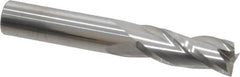 M.A. Ford - 3/8" Diam, 1" LOC, 3/8" Shank Diam, 2-1/2" OAL, 3 Flute Solid Carbide Square End Mill - Single End, Uncoated, Spiral Flute, 30° Helix Angle, Centercutting, Right Hand Cut, Right Hand Flute, Regular Length - Benchmark Tooling
