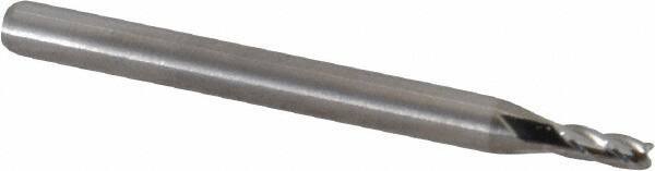 M.A. Ford - 5/64", 3/16" LOC, 1/8" Shank Diam, 1-1/2" OAL, 4 Flute, Solid Carbide Square End Mill - Single End, Uncoated, Spiral Flute, 30° Helix, Centercutting, Right Hand Cut, Right Hand Flute, Series 111 - Benchmark Tooling