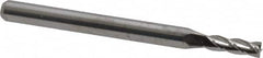 M.A. Ford - 3/32", 9/32" LOC, 1/8" Shank Diam, 1-1/2" OAL, 4 Flute, Solid Carbide Square End Mill - Single End, Uncoated, Spiral Flute, 30° Helix, Centercutting, Right Hand Cut, Right Hand Flute, Series 111 - Benchmark Tooling
