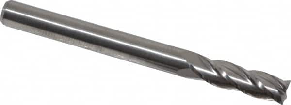 M.A. Ford - 3/16", 5/8" LOC, 3/16" Shank Diam, 2" OAL, 4 Flute, Solid Carbide Square End Mill - Single End, Uncoated, Spiral Flute, 30° Helix, Centercutting, Right Hand Cut, Right Hand Flute, Series 111 - Benchmark Tooling
