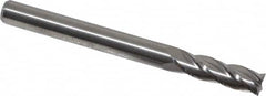 M.A. Ford - 3/16", 5/8" LOC, 3/16" Shank Diam, 2" OAL, 4 Flute, Solid Carbide Square End Mill - Single End, Uncoated, Spiral Flute, 30° Helix, Centercutting, Right Hand Cut, Right Hand Flute, Series 111 - Benchmark Tooling