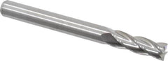 M.A. Ford - 1/4", 3/4" LOC, 1/4" Shank Diam, 2-1/2" OAL, 4 Flute, Solid Carbide Square End Mill - Single End, Uncoated, Spiral Flute, 30° Helix, Centercutting, Right Hand Cut, Right Hand Flute, Series 111 - Benchmark Tooling