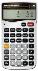 Calculated Industries - 11-Digit (7 normal, 4 Fractions) with Full Annunciators 30 Function Handheld Calculator - 5/8" x 2-1/2" (15.88mm x 63.5mm) Display Size, Silver, LR-44/A76 Powered, 7" Long x 5" Wide x 1" High - Benchmark Tooling