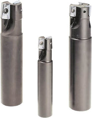 Tungaloy - 1" Cut Diam, 0.642" Max Depth of Cut, 1" Shank Diam, 3.74" OAL, Indexable Square Shoulder End Mill - ASMT 1705.. Inserts, Weldon Shank, 90° Lead Angle - Benchmark Tooling