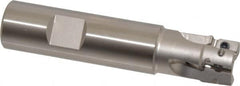 Tungaloy - 3/4" Cut Diam, 0.429" Max Depth of Cut, 3/4" Shank Diam, 3.54" OAL, Indexable Square Shoulder End Mill - ASMT 11T3.. Inserts, Weldon Shank, 90° Lead Angle - Benchmark Tooling