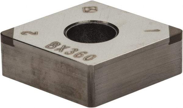 Tungaloy - 2QP-CNGA432 Grade BX360 PCBN Turning Insert - Uncoated, 80° Diamond, 1/2" Inscr Circle, 3/16" Thick, 1/32" Corner Radius - Benchmark Tooling