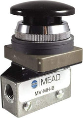 Mead - 0.11 CV Rate, 3 Way Pilot Air Valve - Mushroom Head Actuator - Benchmark Tooling
