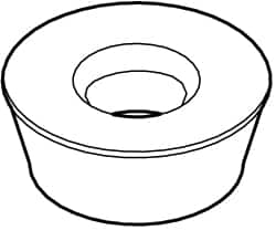 Kennametal - RDPX12T3M0 HN Grade KC510M Carbide Milling Insert - TiAlN Finish, 5/32" Thick, 12mm Inscribed Circle - Benchmark Tooling