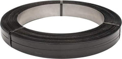 Made in USA - 2,058' Long x 3/4" Wide, Oscillated Coil Steel Strapping - 1,760 Lb Capacity, 0.02" Thick - Benchmark Tooling