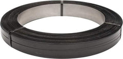 Made in USA - 1,796' Long x 3/4" Wide, Oscillated Coil Steel Strapping - 2,000 Lb Capacity, 0.023" Thick - Benchmark Tooling