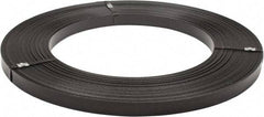 Made in USA - 836' Long x 1-1/4" Wide, Ribbon Wound Coil Steel Strapping - 5,450 Lb Capacity, 0.031" Thick - Benchmark Tooling