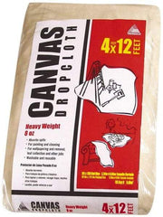 TRIMACO - Heavyweight 8 oz Canvas Drop Cloth - 12' x 4' - Benchmark Tooling