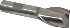 Interstate - 1", 1-1/2" LOC, 5/8" Shank Diam, 3-5/8" OAL, 2 Flute, High Speed Steel Square End Mill - Single End, Uncoated, Spiral Flute, 30° Helix, Centercutting, Right Hand Cut, Right Hand Flute - Benchmark Tooling