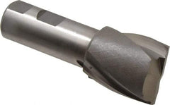 Interstate - 1-1/2", 1-5/8" LOC, 1" Shank Diam, 4-1/8" OAL, 2 Flute, High Speed Steel Square End Mill - Single End, Uncoated, Spiral Flute, 30° Helix, Centercutting, Right Hand Cut, Right Hand Flute - Benchmark Tooling