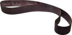 Norton - 2-1/2" Wide x 60" OAL, 220 Grit, Aluminum Oxide Abrasive Belt - Aluminum Oxide, Very Fine, Coated, X Weighted Cloth Backing, Series R228 - Benchmark Tooling