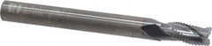 RobbJack - 1/4" Diam, Fine Pitch, 1/2" LOC, 3 Flute Solid Carbide Roughing Square End Mill - TiCN Finish, 2-1/2" OAL, 1/4" Shank Diam, Single End, Centercutting, 30° Helix - Benchmark Tooling