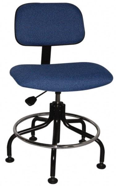 Bevco - Ergonomic Chair with Welded Footring - Cloth Seat, Royal Blue - Benchmark Tooling