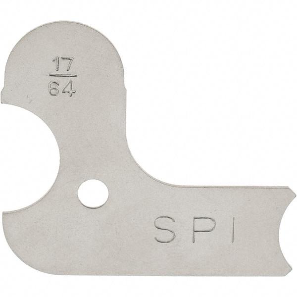 SPI - 17/64 Inch Radius Gage - Satin Chrome Finish, Steel - Benchmark Tooling