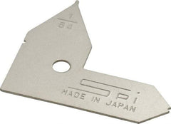 SPI - 1/64 Inch Radius Gage - Satin Chrome Finish, Steel - Benchmark Tooling