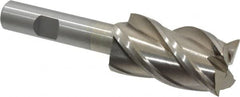Interstate - 1", 1-7/8" LOC, 1/2" Shank Diam, 4" OAL, 4 Flute, High Speed Steel Square End Mill - Single End, Uncoated, Spiral Flute, 30° Helix, Right Hand Cut, Right Hand Flute - Benchmark Tooling