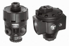 Norgren - 1/4 NPT Port, Zinc Hi-Flow Pilot Operated Regulator - 10 to 300 psi Range, 300 Max psi Supply Pressure, 1/4" Gauge Port Thread, 2.7" Wide x 4.4" High - Benchmark Tooling
