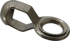 Made in USA - 13/32 Inch Long Nickel Plated Brass End Coupling - For Trade Size Number 6 Ball Chains - Benchmark Tooling