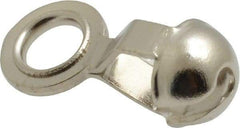 Made in USA - 11/16 Inch Long Nickel Plated Brass End Coupling - For Trade Size Number 13 Ball Chains - Benchmark Tooling