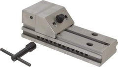 Starrett - 3" Jaw Width, 4" Jaw Opening Capacity, 1-1/4" Jaw Height, Toolmaker's Vise - Flat Jaw, 0.005mm Parallelism, 0.0051mm Squareness, 7-1/2" OAL x 2-1/2" OAH - Benchmark Tooling