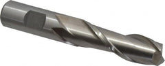 Interstate - 3/4", 2-1/4" LOC, 3/4" Shank Diam, 4-1/2" OAL, 2 Flute, High Speed Steel Square End Mill - Single End, Uncoated, Spiral Flute, 30° Helix, Centercutting, Right Hand Cut, Right Hand Flute - Benchmark Tooling