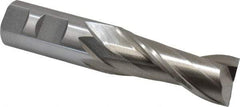 Interstate - 1", 2-1/2" LOC, 1" Shank Diam, 5" OAL, 2 Flute, High Speed Steel Square End Mill - Single End, Uncoated, Spiral Flute, 30° Helix, Centercutting, Right Hand Cut, Right Hand Flute - Benchmark Tooling