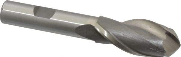 Interstate - 3/4" Diam, 1-5/8" LOC, 2 Flute High Speed Steel Ball End Mill - Uncoated, Single End, 3-5/8" OAL, 1/2" Shank Diam, Spiral Flute - Benchmark Tooling